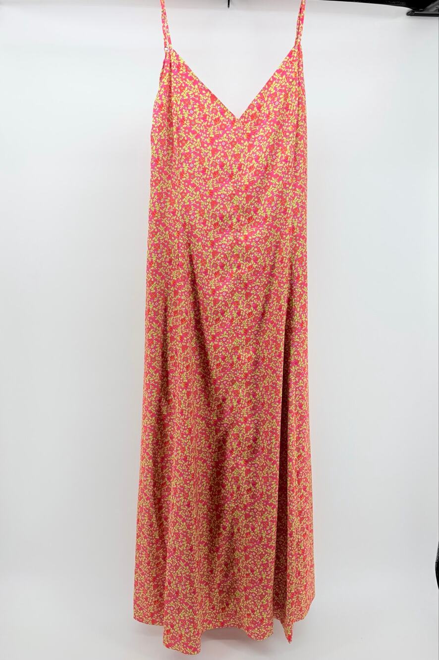 Gretchen Scott Floral Slip Maxi Dress S Dopamine Resort Flowy Vacation Boho